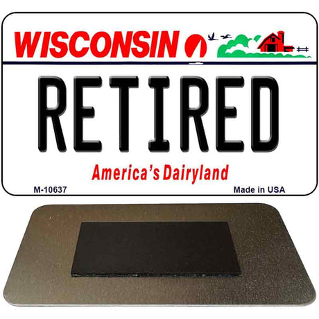 Retired Wisconsin State License Plate Tag Novelty Magnet M-10637