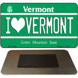 I Love Vermont State License Plate Tag Novelty Magnet M-10659