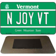 N Joy VT Vermont State License Plate Tag Novelty Magnet M-10660