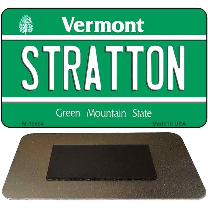 Stratton Vermont State License Plate Tag Novelty Magnet M-10664