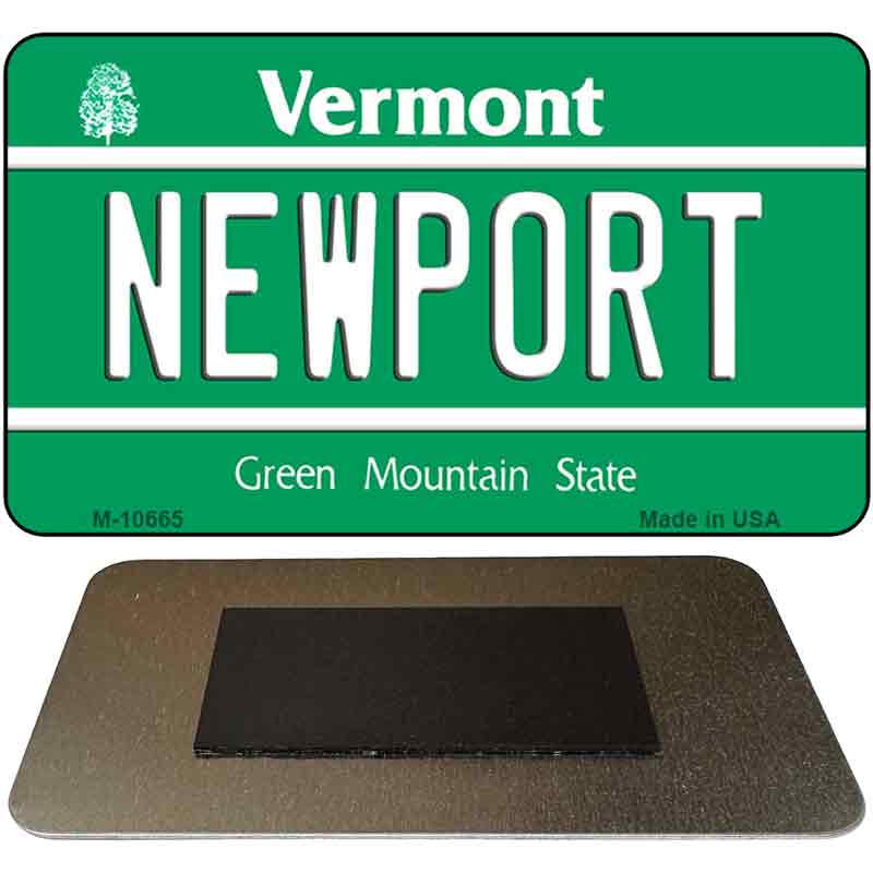 Newport Vermont State License Plate Tag Novelty Magnet M-10665