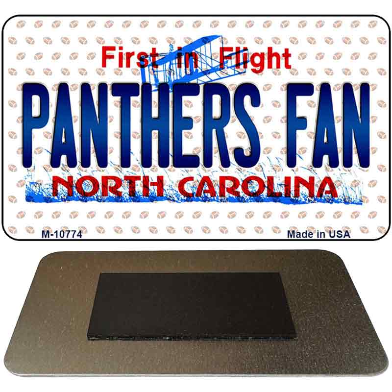 Panthers Fan North Carolina State License Plate Tag Magnet M-10774