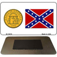 Confederate Flag Georgia Seal Novelty Metal Magnet M-10878