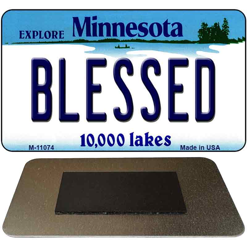 Blessed Minnesota State License Plate Tag Novelty Magnet M-11074