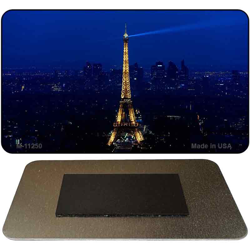 Eiffel Tower Night With City Skyline Novelty Magnet M-11250