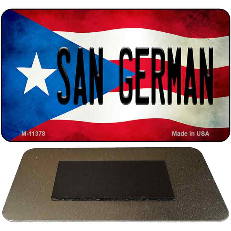 San German Puerto Rico State Flag Novelty Metal Magnet M-11378