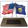 Montana Crossed US Flag Novelty Metal Magnet M-11486