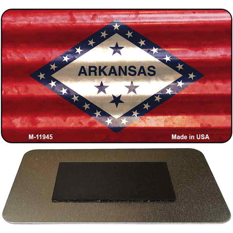 Arkansas Corrugated Flag Novelty Magnet M-11945