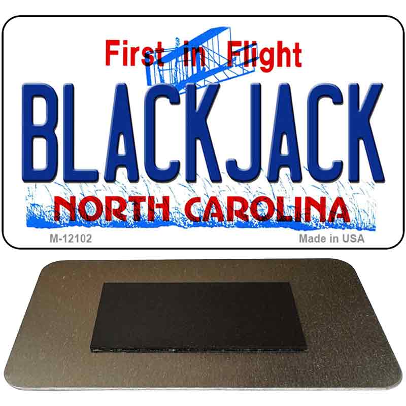 Blackjack North Carolina State Novelty Metal Magnet M-12102