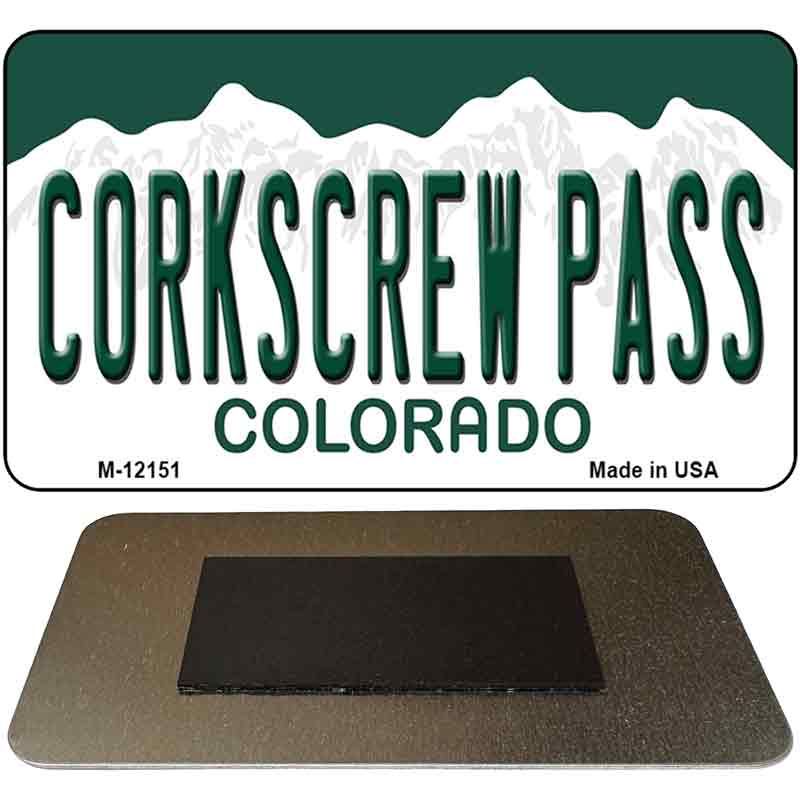 Corkscrew Pass Colorado Novelty Metal Magnet M-12151 3.5" x 2" Magnet (M)