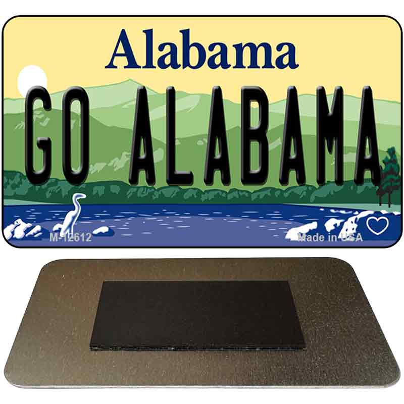 Go Alabama Novelty Metal Magnet M-12612