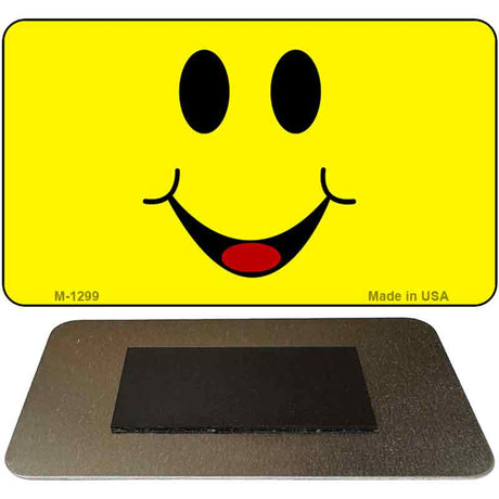 Happy Smiley Novelty Metal Magnet M-1299 3.5" x 2" Magnet (M)