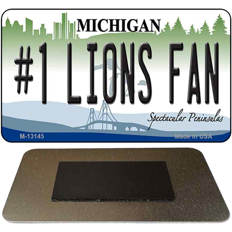 Number 1 Lions Fan Novelty Metal Magnet M-13145