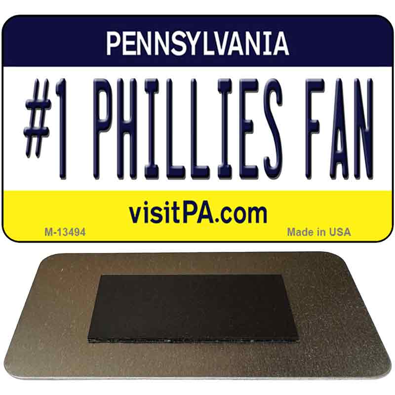 Number 1 Phillies Fan Novelty Metal Magnet M-13494