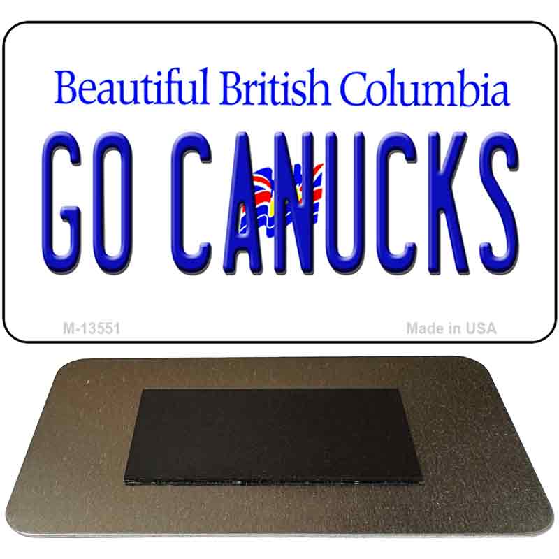 Go Canucks Novelty Metal Magnet M-13551