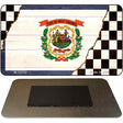 West Virginia Racing Flag Novelty Metal Magnet M-13733