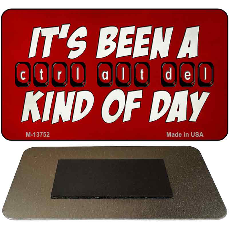 Ctrl Alt Del Day Novelty Metal Magnet Tag M-13752 3.5" x 2" Magnet (M)