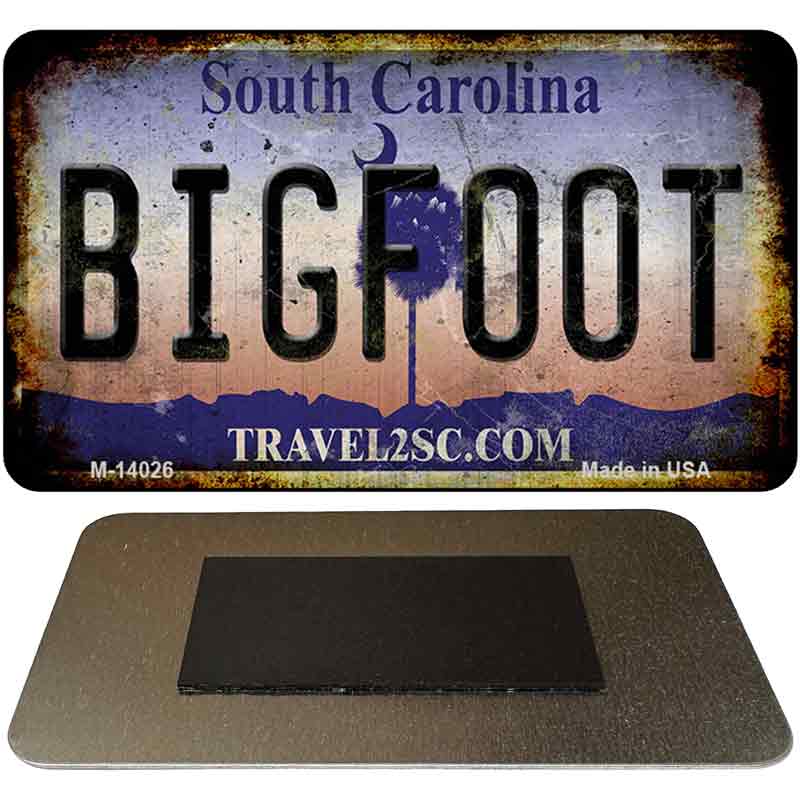 Bigfoot South Carolina Novelty Metal Magnet