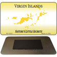 Virgin Islands Blank Novelty Metal Magnet 3.5" x 2" Magnet (M)