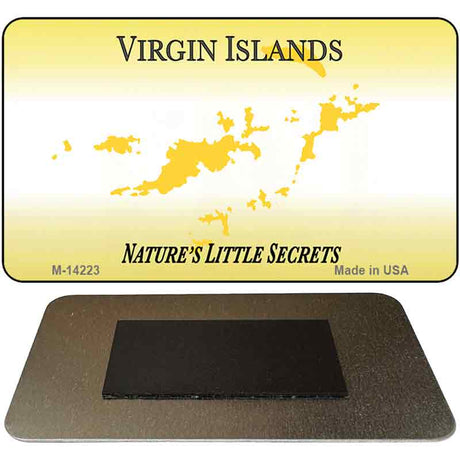 Virgin Islands Blank Novelty Metal Magnet 3.5" x 2" Magnet (M)