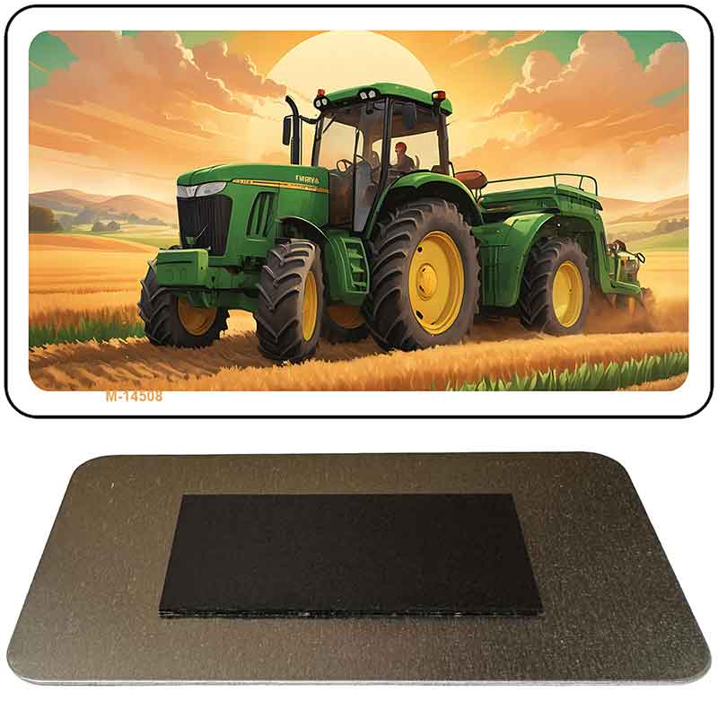 Tractor Sunset Novelty Metal Magnet M-14508
