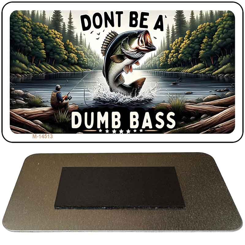 Dont Be a Dumb Bass Novelty Metal Magnet M-14513