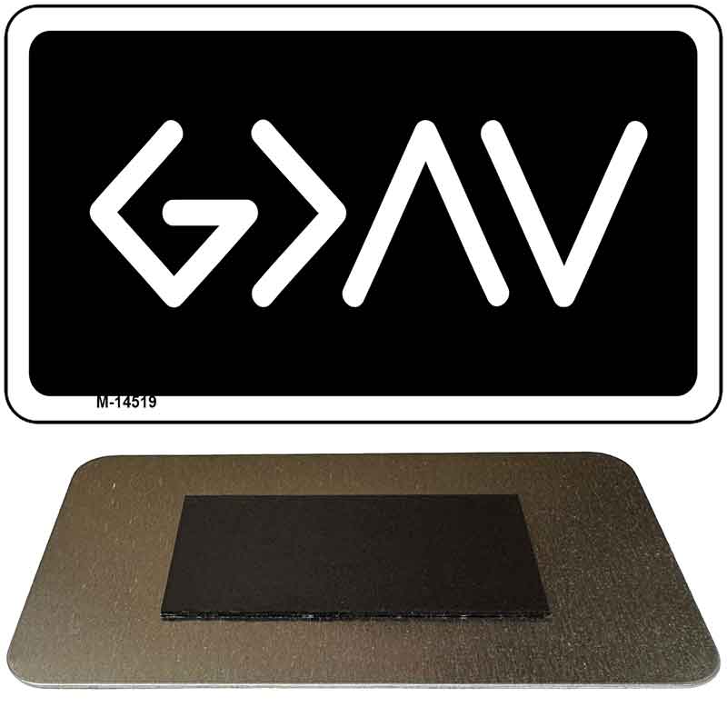 God is Greater Than Novelty Metal Magnet M-14519