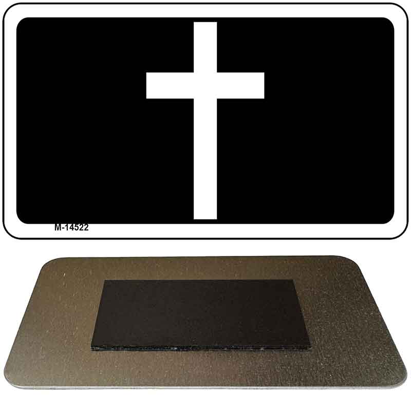 Cross Silhouette Novelty Metal Magnet M-14522