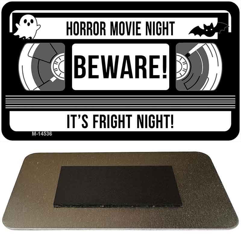 Horror Movie Night Novelty Metal Magnet M-14536