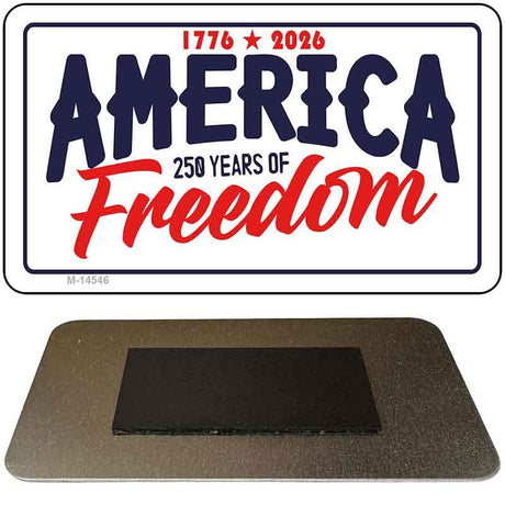 America 250 Years Novelty Metal Magnet M-14546 3.5" x 2" Magnet (M)