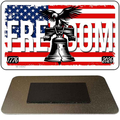 Freedom Liberty Bell Novelty Metal Magnet M-14547 3.5" x 2" Magnet (M)