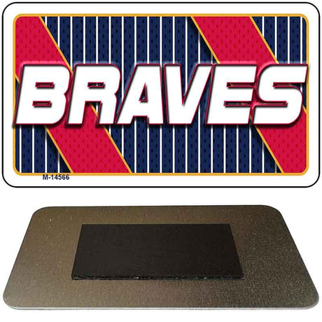 BRAVES Graphic Novelty Metal Magnet M-14566 3.5" x 2" Magnet (M)