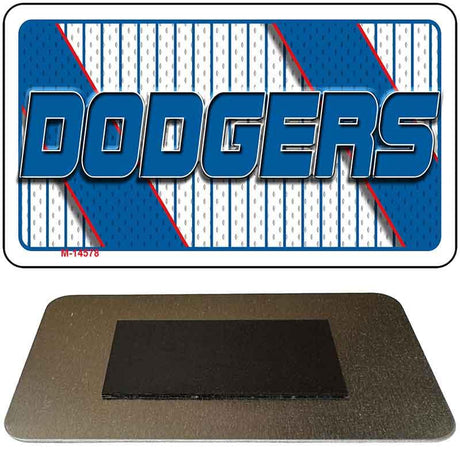 DODGERS Graphic Novelty Metal Magnet M-14578 3.5" x 2" Magnet (M)