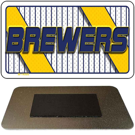 BREWERS Graphic Novelty Metal Magnet M-14580 3.5" x 2" Magnet (M)