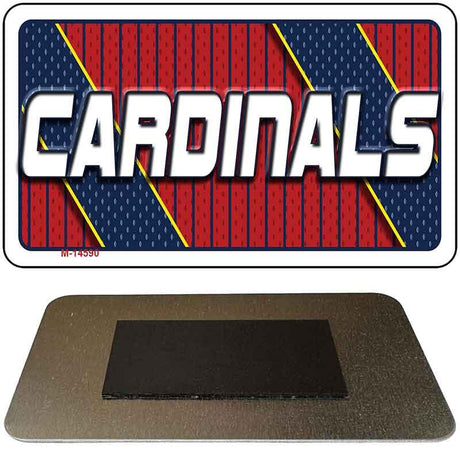 Cardinals logo on a blue and red background with a black square in the foreground.