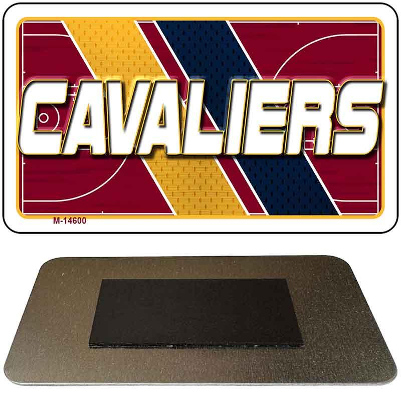 Metallic Cavaliers logo with a black card below on a white background