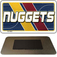 Metallic Denver Nuggets logo with a textured black base