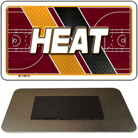 Heat-themed product with 'HEAT' text and basketball court design on a white background