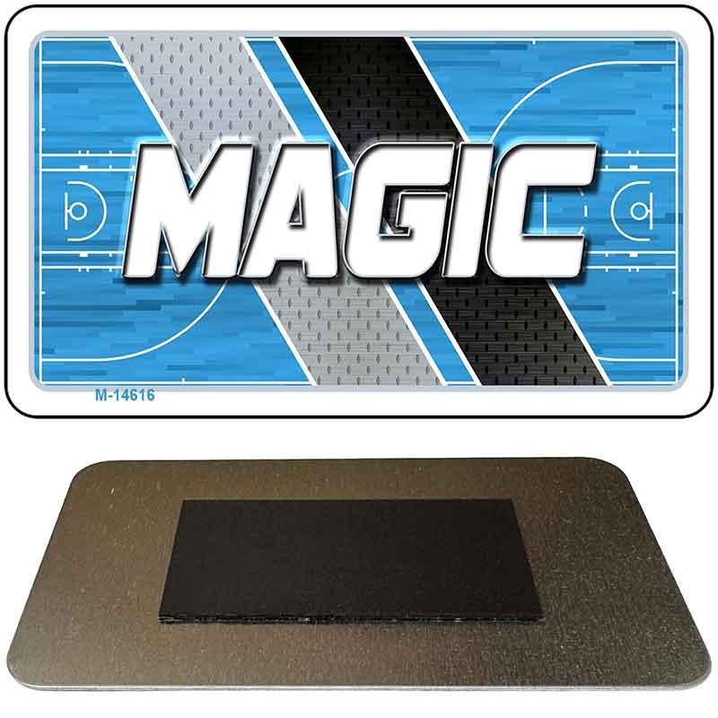 Product with 'MAGIC' branding on a blue and gray background