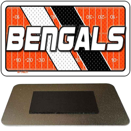 BENGALS Graphic Novelty Metal Magnet M-14631 3.5" x 2" Magnet (M)