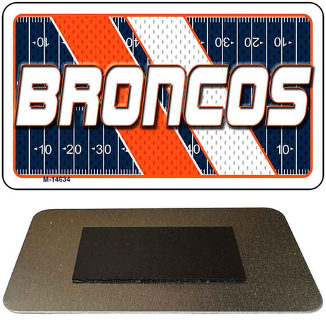 BRONCOS Graphic Novelty Metal Magnet M-14634 3.5" x 2" Magnet (M)