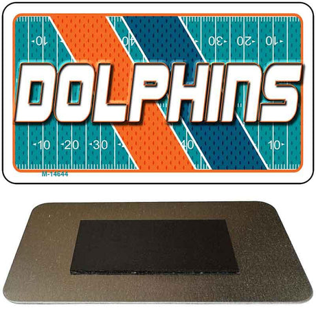 DOLPHINS Graphic Novelty Metal Magnet M-14644 3.5" x 2" Magnet (M)