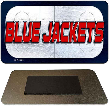 BLUE JACKETS Graphic Novelty Metal Magnet M-14664 3.5" x 2" Magnet (M)