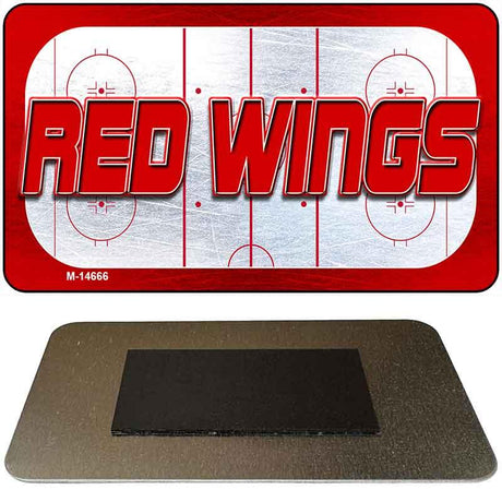 RED WINGS Graphic Novelty Metal Magnet M-14666 3.5" x 2" Magnet (M)