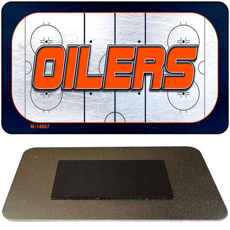 OILERS Graphic Novelty Metal Magnet M-14667 3.5" x 2" Magnet (M)
