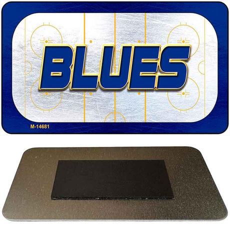 BLUES Graphic Novelty Metal Magnet M-14681 3.5" x 2" Magnet (M)