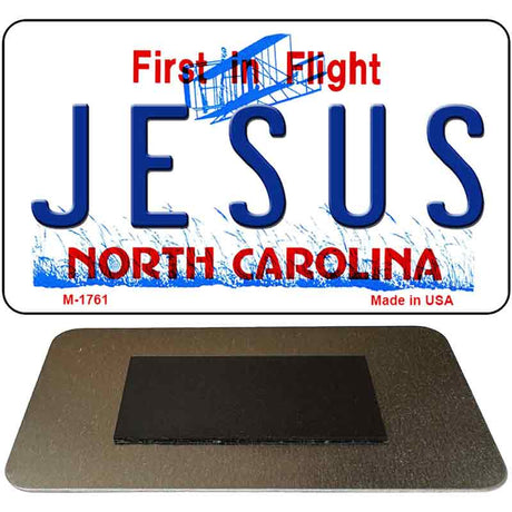 Jesus North Carolina State License Plate Tag Magnet M-1761