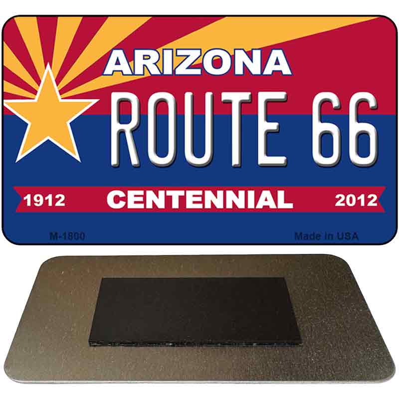 Route 66 Arizona Centennial State License Plate Tag Magnet M-1800