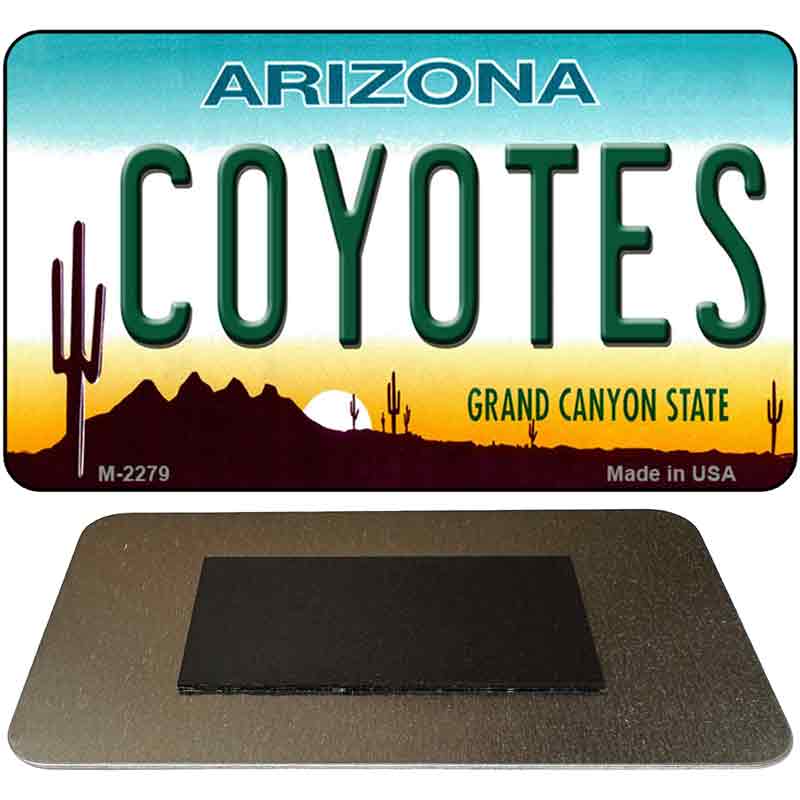 Coyotes Arizona State License Plate Tag Magnet M-2279