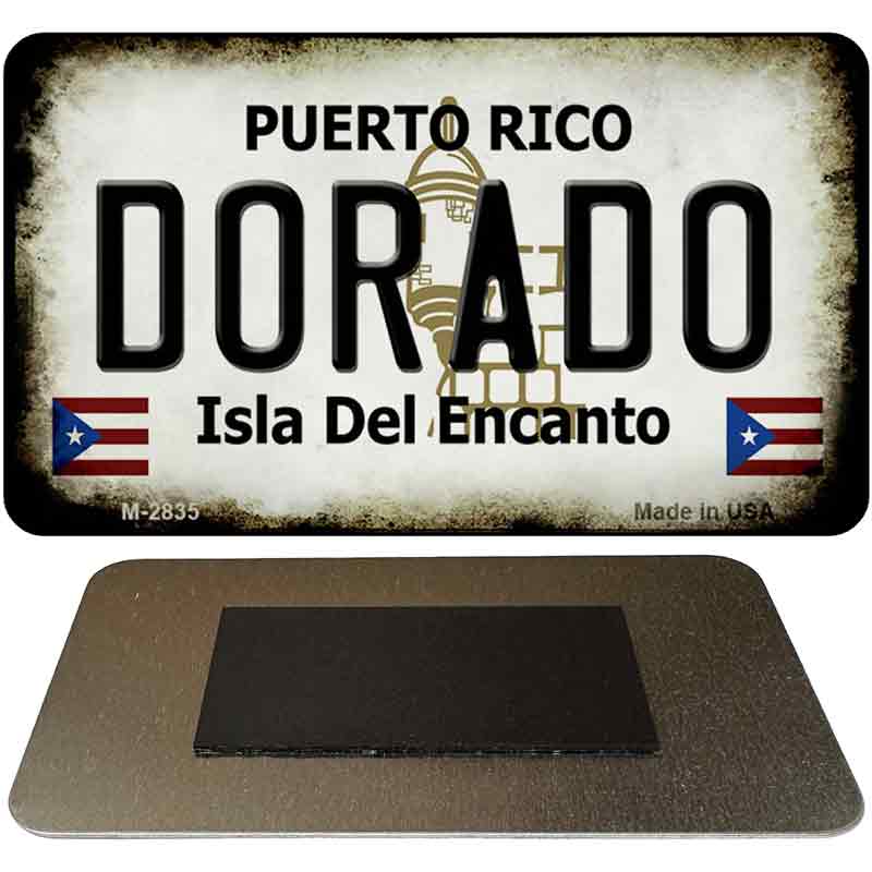 Dorado Puerto Rico State License Plate Tag Magnet M-2835
